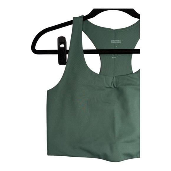 Girlfriend‎ Collective Paloma Racerback Sports Bra Medium (Green) NEW - Picture 5 of 9